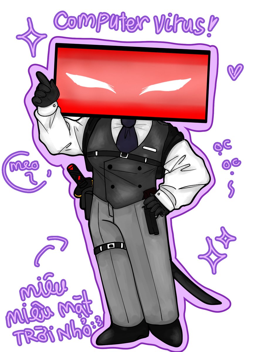 MieuMieu1703's tweet photo. Oc Computerman Virus:))) tạo từ 6 tháng trc lười chú ý h tìm lại vẽ heheh ':33 #art #oc #computer #skibiditoilet https://t.co/NfGCbwQ05n