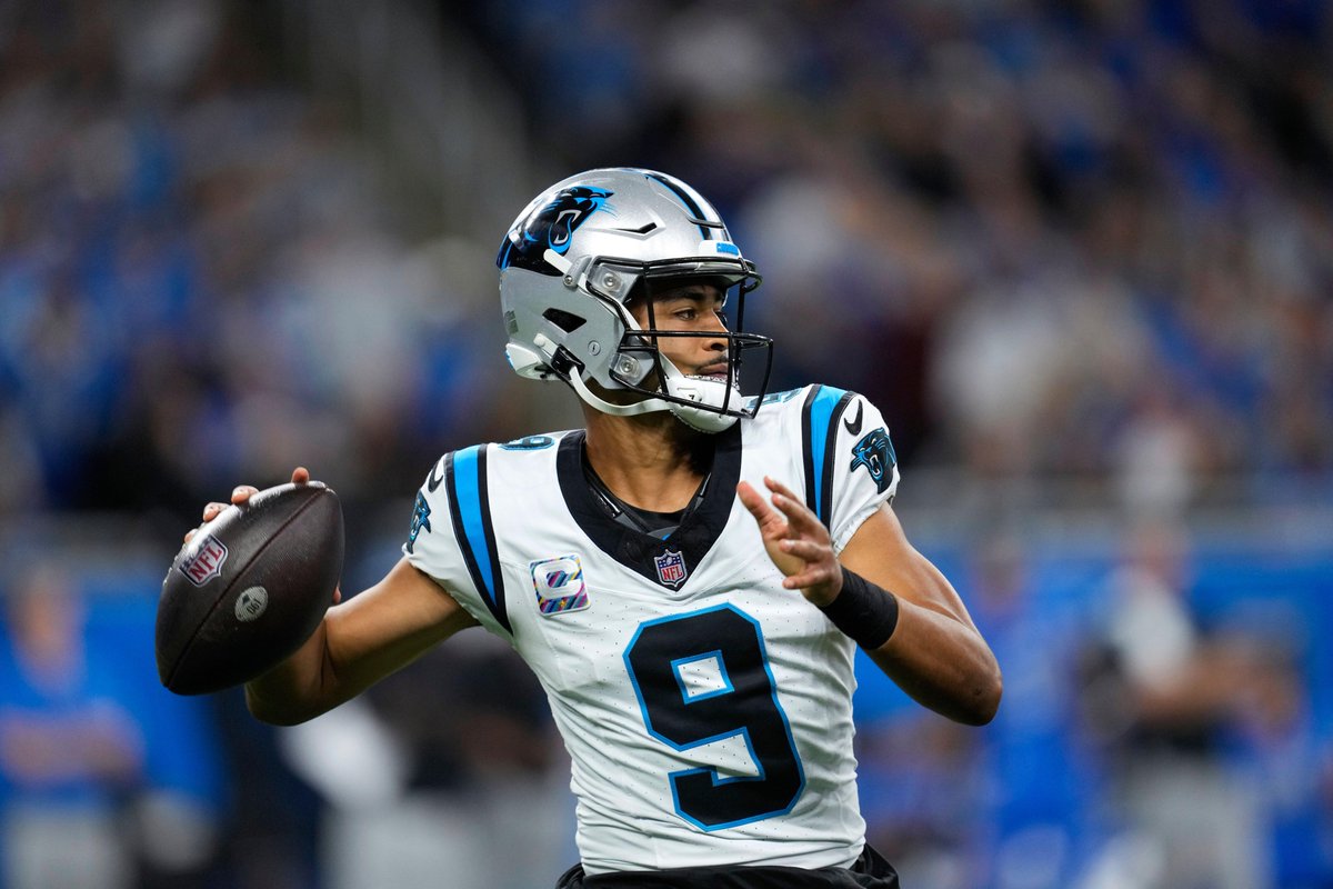 PFF's tweet photo. NFL pass yard leaders after Week 3

Bryce Young                  939
Tyler Shough                 912
Matthew Stafford       872
Jordan Love                   843
Patrick Mahomes        812 https://t.co/PtcW9Llklw