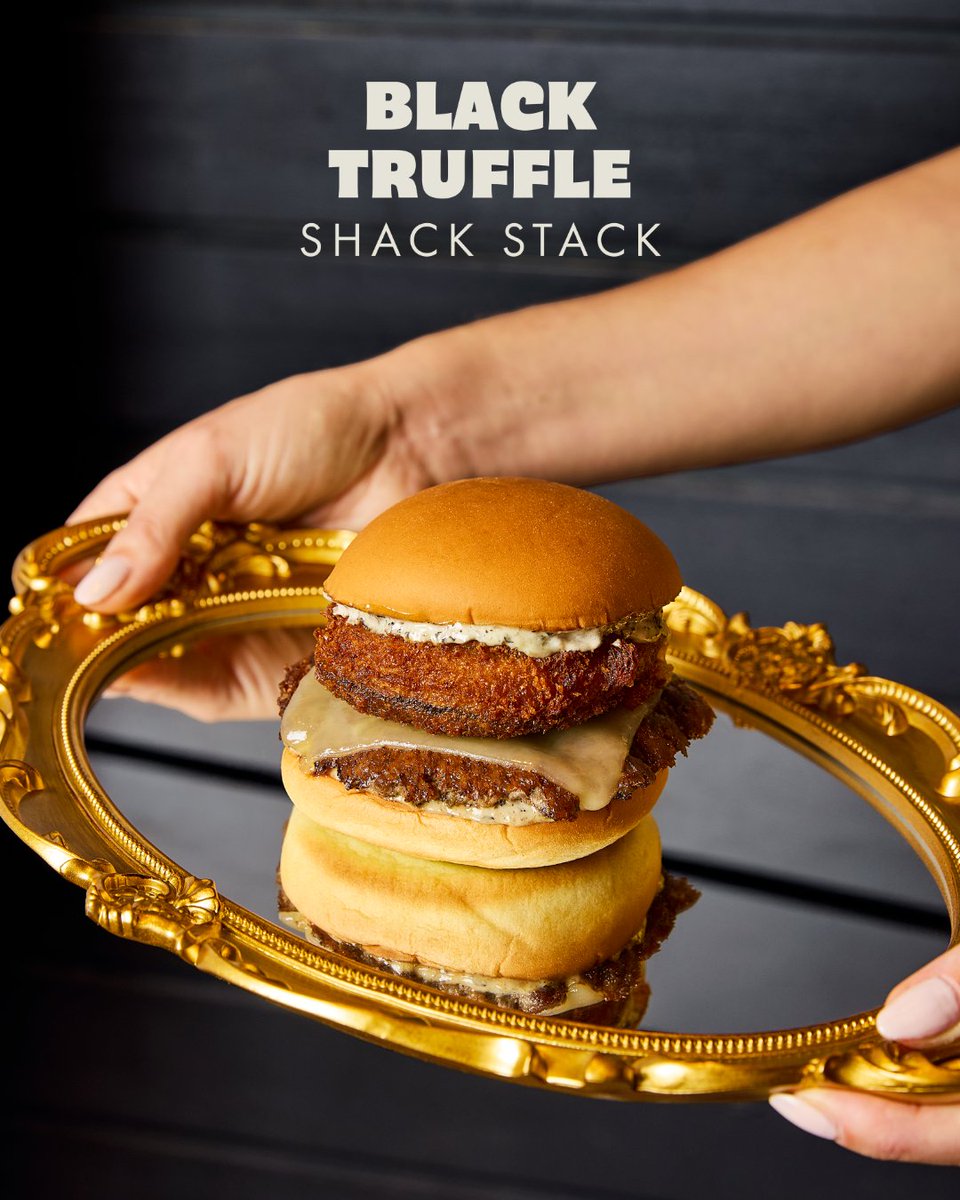 shakeshack's tweet photo. Worth the wait. Our Black Truffle Menu has returned!

Black Truffle Burger
Black Truffle 'Shroom Burger
Black Truffle Shack Stack
Black Truffle Parmesan Fries

Now available in Shacks nationwide. https://t.co/SwX6O7mISG