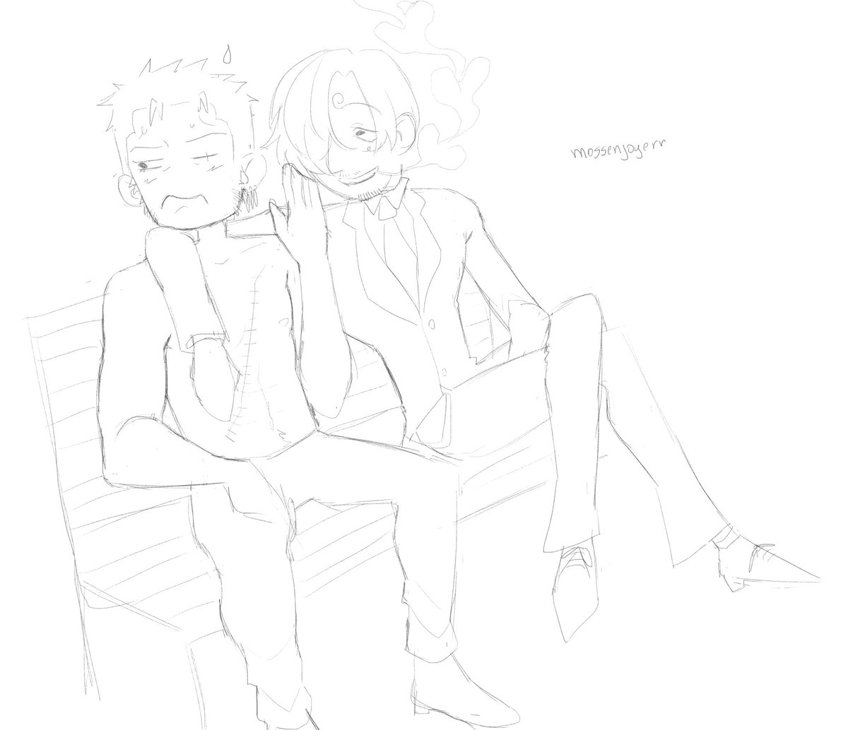 mossenjoyerr's tweet photo. Old Sanzo doodles #sanzo #zosan https://t.co/oYdjnoFILu