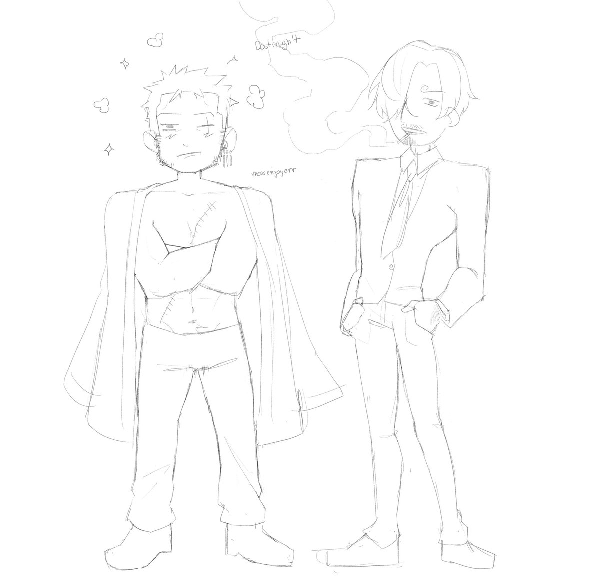 mossenjoyerr's tweet photo. Old Sanzo doodles #sanzo #zosan https://t.co/oYdjnoFILu