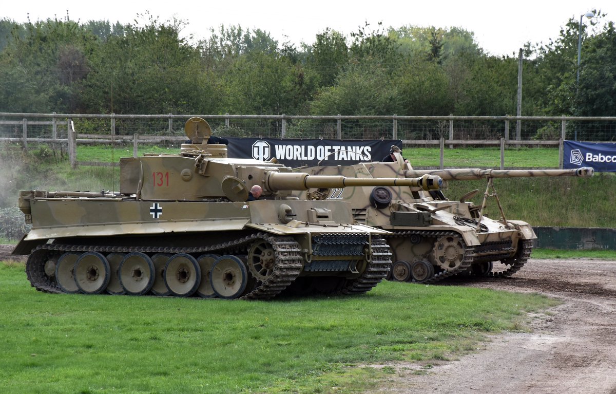 Burntime0101's tweet photo. A couple of wild animals in the arena with the Nashorn joining Tiger 131 at Tiger day last weekend for #TankTuesday https://t.co/0xBj8pzlVN
