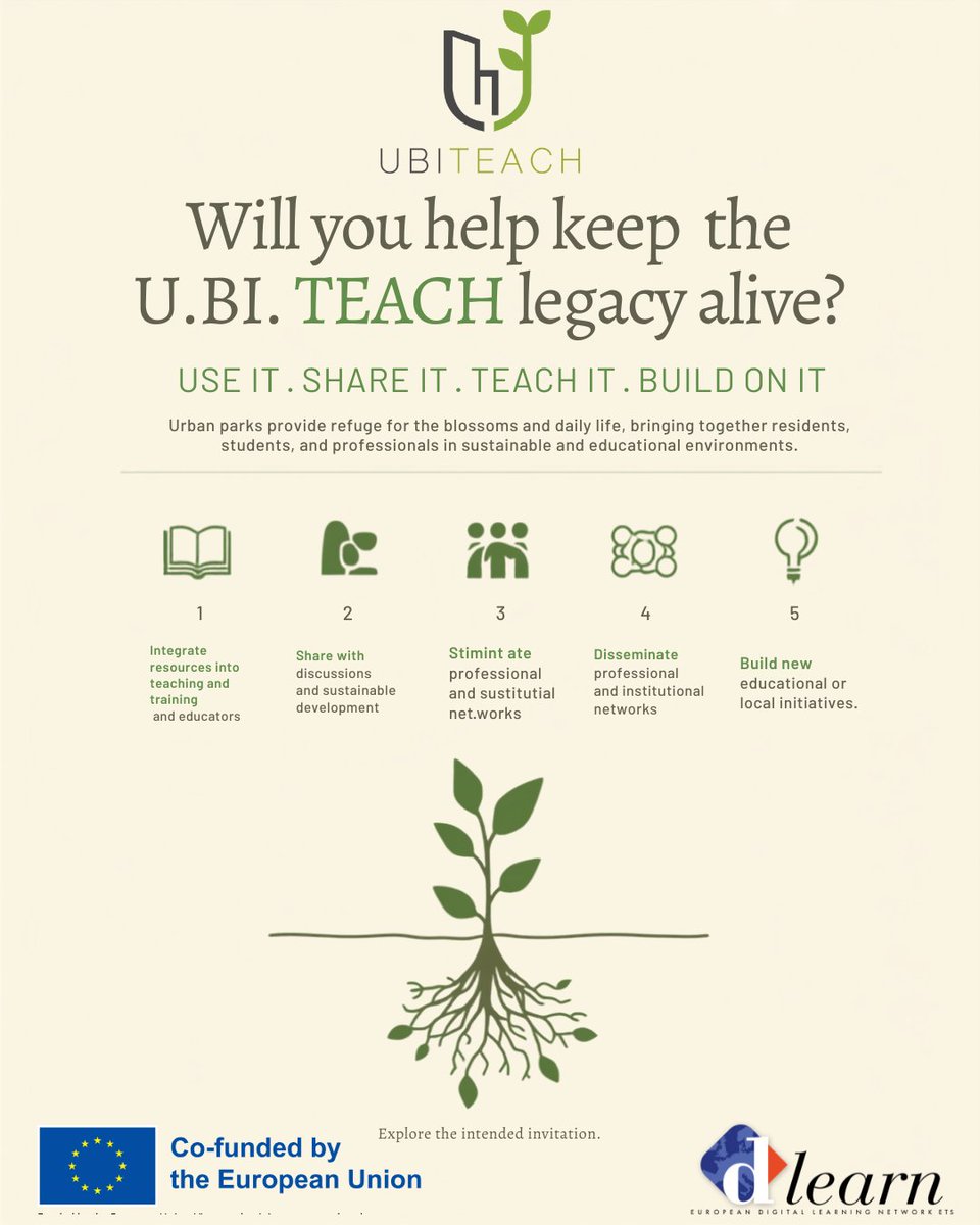 dlearneu's tweet photo. 🌍 A European project ends. Its knowledge doesn't have to.

#UBITEACHLegacy #UrbanBiodiversity #ErasmusPlus #HigherEducation #SustainableCities #GreenEducation https://t.co/QPRB7Zep1G