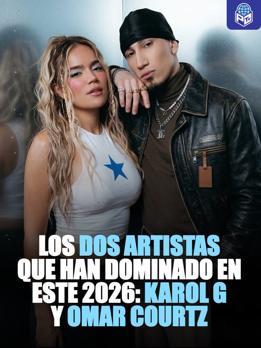 JessRaysorg0t's tweet photo. THE LEADERS OF 2026 HAVE NAMES 👑

Karol G and Omar Courtz have become two of the Latin stars dominating 2026. Global hits, successful albums, and major urban music tours keep them at the center of the conversation. Both continue to lead in https://t.co/o6sBzrz1Zr
