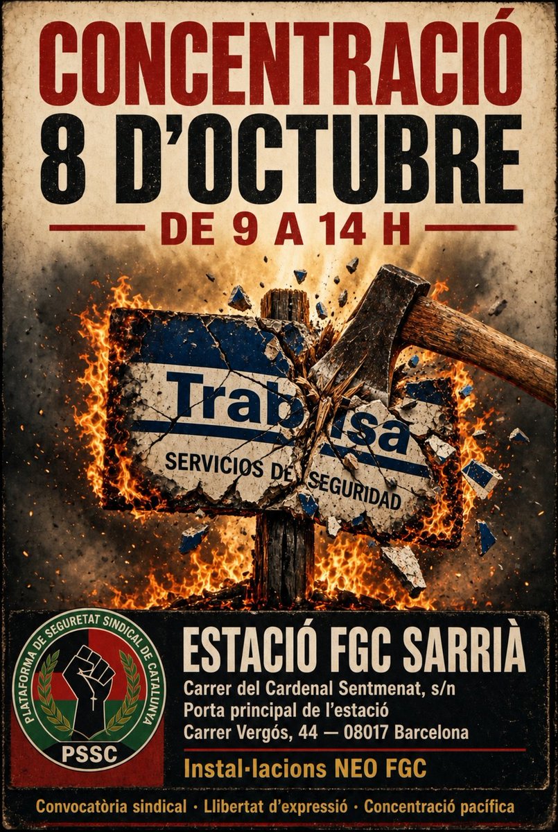 QueVigilant's tweet photo. Hola @FGC , què en sabem d'aquesta concentració? Els trens funcionaran amb normalitat? https://t.co/98YV2yMRDI
