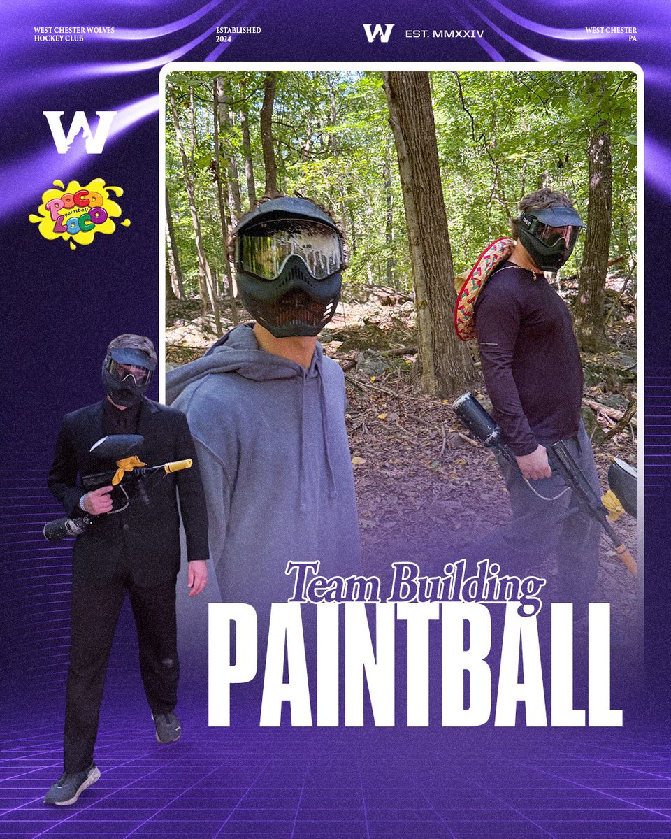 WC_Wolves's tweet photo. A little team bonding with a side of paint. 🎨💥 The Wolves Premier squad traded the ice for the paintball field at Poco Loco for some team building, competition, and plenty of friendly fire. 😂🐺 

Building chemistry on and off the ice 💪🏻 https://t.co/0fOqB6qfwp