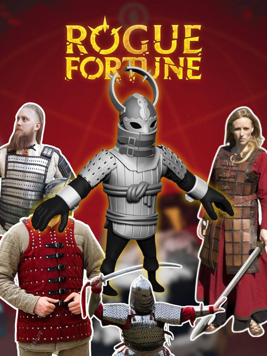 RogueFortuneGM's tweet photo. the inspiration VS the asset 🔥

Rogue Fortune's combat is fast and brutal, so your armour needs to be flexible yet tough. We're all supremely medieval-pilled here, and love an esoteric blend of cultural influences - so get ready to don the ultimate Lamellar panoply ⚔️❤️‍🔥 https://t.co/6tasaYcwnR