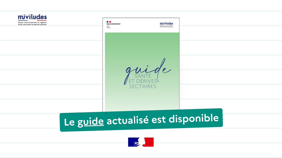 Miviludes_Gouv's tweet photo. Santé et dérives sectaires : se soigner commence par bien s’informer.

🔶Comprendre les mécanismes d’emprise
🔶Repérer les signaux d’alerte
🔶Savoir réagir

Le nouveau guide de la Miviludes est là pour vous 👉
https://t.co/mjTrHM0ury

#DérivesSectaires #Santé https://t.co/vA4WXqY1OD
