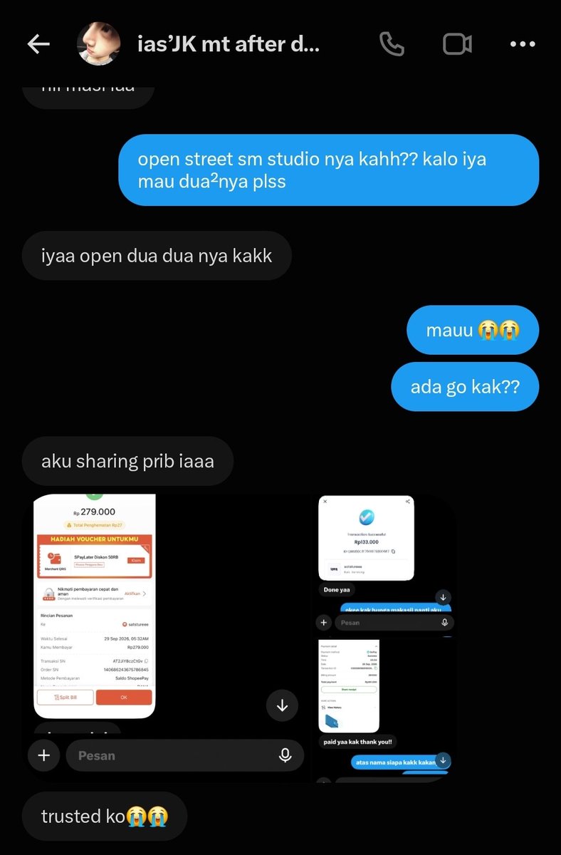 kkuromiyooo's tweet photo. INI GUYSS TUKANG SKEM NYAA, MAAF GW LALAI KARENA PANBUY DAN GA NGECEK AKUNNYA LAGI 😭💔😭💔 https://t.co/bBhf2i4Chr