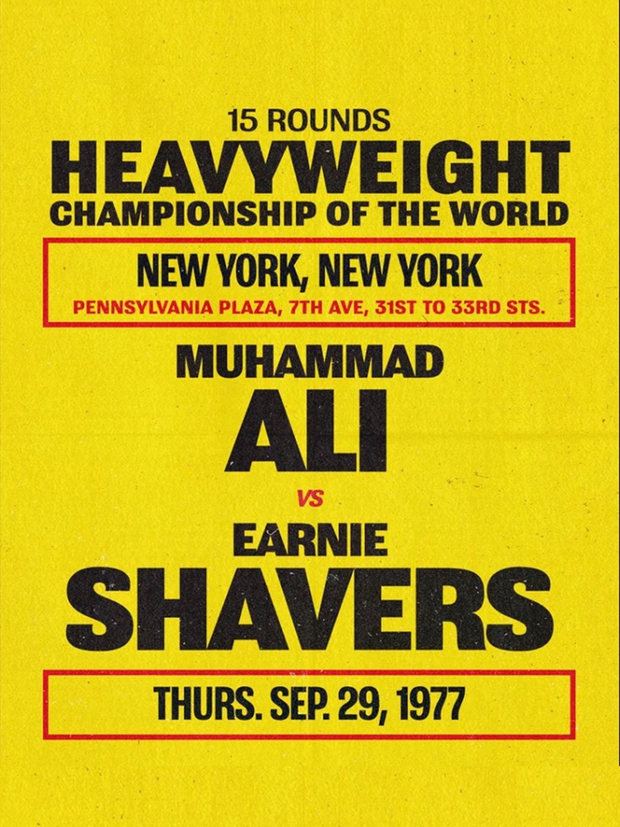 MuhammadAli's tweet photo. 🗓 On this day in 1977 🗓

Muhammad Ali defeated Earnie Shavers after 15 hard-fought rounds, proving his greatness extended far beyond his peak. Standing toe-to-toe with one of boxing’s hardest hitters, Ali adapted, endured, and showed the excellence that made him The Greatest.

#MuhammadAli #TheGreatest #EarnieShavers #Champion
