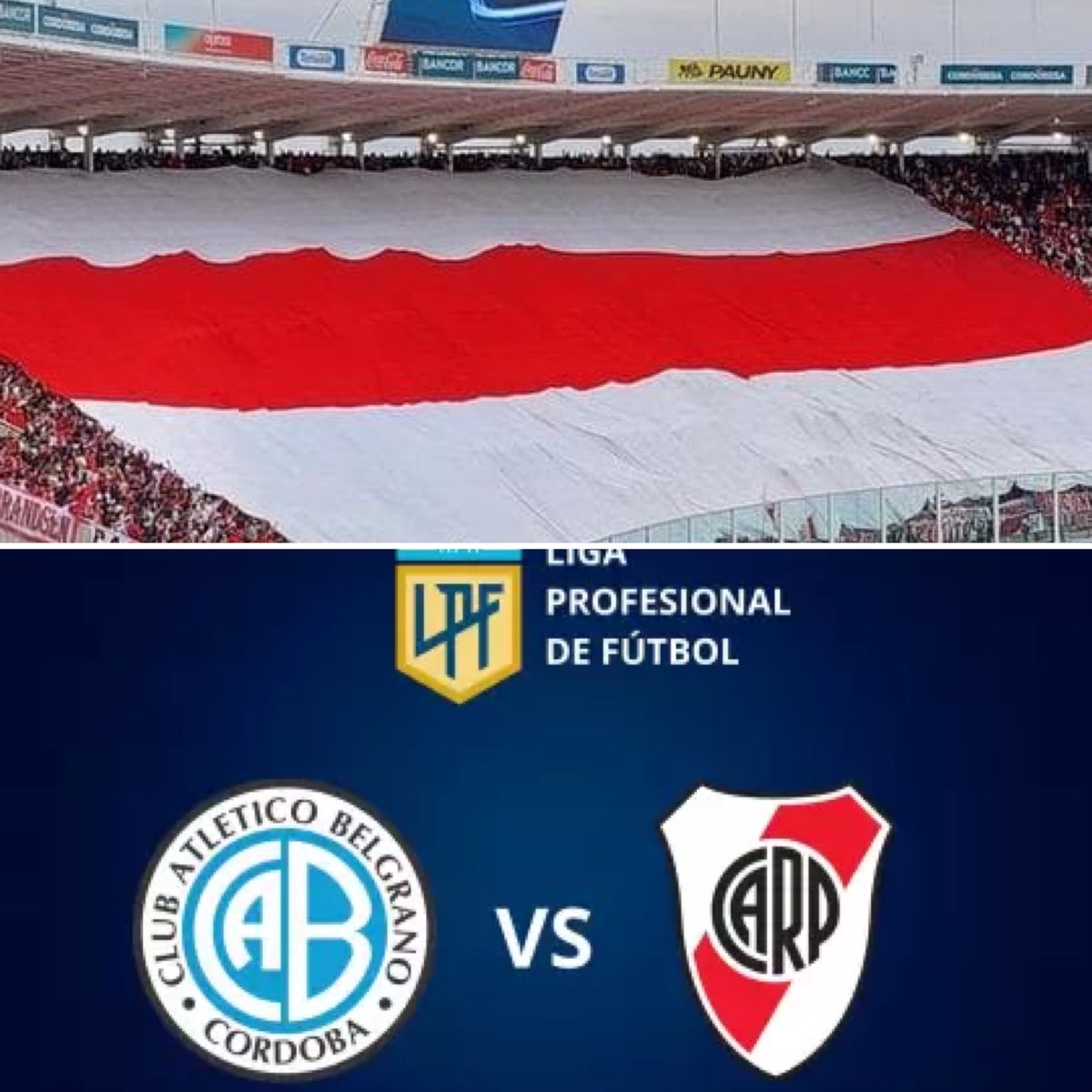 RinconMillo14's tweet photo. 🚨CONFIRMADO, RIVER TENDRÁ PÚBLICO VISITANTE EN CÓRDOBA.

➡️Belgrano muda su localía del Gigante de Alberdi hacia el Mario Alberto Kempes para que haya parcialidad visitante.

🎟️Serán un total de 11.500 entradas para la parcialidad millonaria, la cual se ubicará en la Popular Willington.

🗓️Fecha 13 del torneo Clausura con día y horario A CONFIRMAR.

ℹ️ @GustavoYarroch