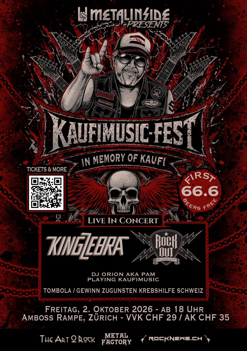 MetalFactoryCH's tweet photo. Unterstützt am Freitag diesen tollen Anlass bei Amboss Rampe Zürich, für einen guten Zweck! #kingzebra #rockout #hardrock #ambossrampe https://t.co/jdsZ3yn1fm