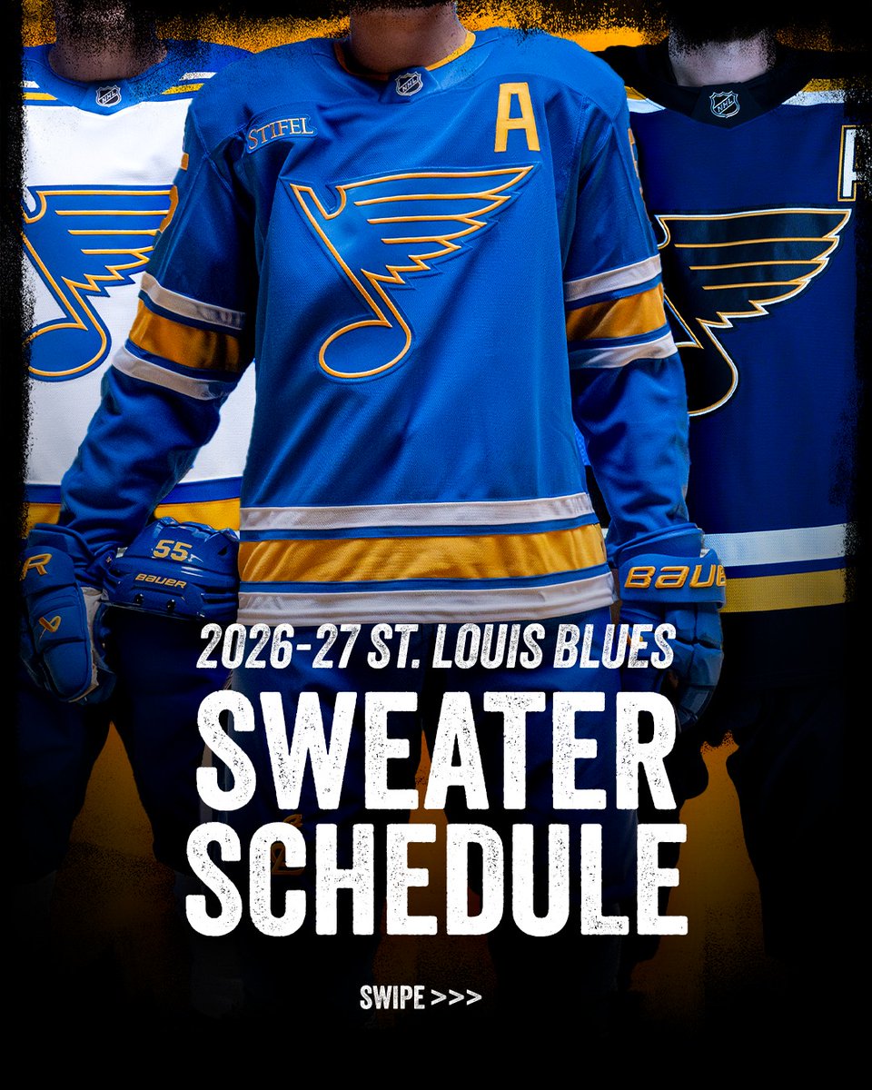 StLouisBlues's tweet photo. Sweater weather is finally here 🎶 #stlblues

Keep track all season long 👇