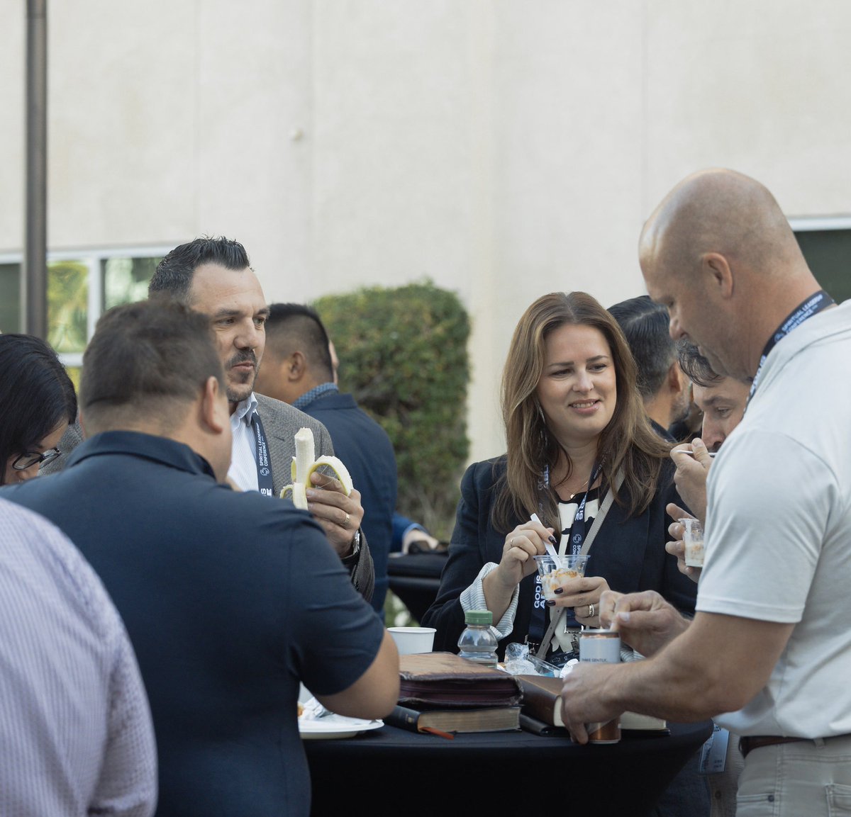 PaulChappell's tweet photo. Beautiful SoCal morning for an outdoor breakfast. Join us now as we begin the AM sessions of @slconference. Live stream at https://t.co/4yMoKe9rJR
#GodIsAble #slc26 https://t.co/t54vYXvWYy