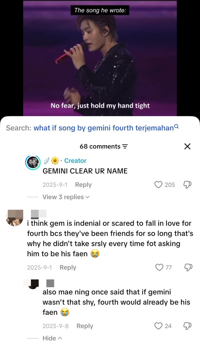 naksirkalian's tweet photo. I will never move on from the most realest facts that gemini does love fourth so much -> he write WHAT IF because he is too shy and too afraid, since they are befriend for too long. 

because mae ning, who birthed him, the person that read him like an open book, said "if gem wasn't too shy, fourth already his faen" likeee guysss T___T

And he chose fourth status as his life partner rather than merely a lover, because a lover relationship can end in a breakup, whereas a life partnership does not; this reinforces the fact I mentioned earlier😭❤️