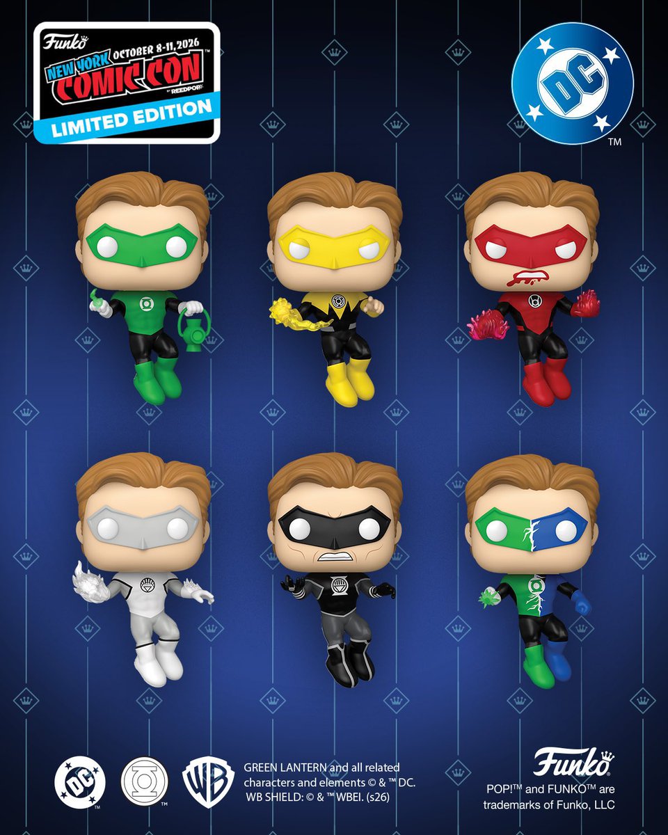 FunkoPOPsNews's tweet photo. NYCC Reveals Part 1! LE Lantern Corps .. 

   NYCC ~ https://t.co/nKjfkwoFXg
   Limited ~ https://t.co/l1eDtfITnz

#Ad #NYCC #DC #FunkoPOPNews #Funko #FunkoPOP https://t.co/yjOimp1E2J