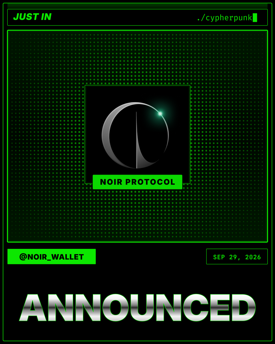 cypherpunk's tweet photo. JUST IN: @noir_wallet has announced Noir Protocol, enabling users to trade tokens and use DeFi straight from your shielded ZEC. https://t.co/84yqs4LpIa