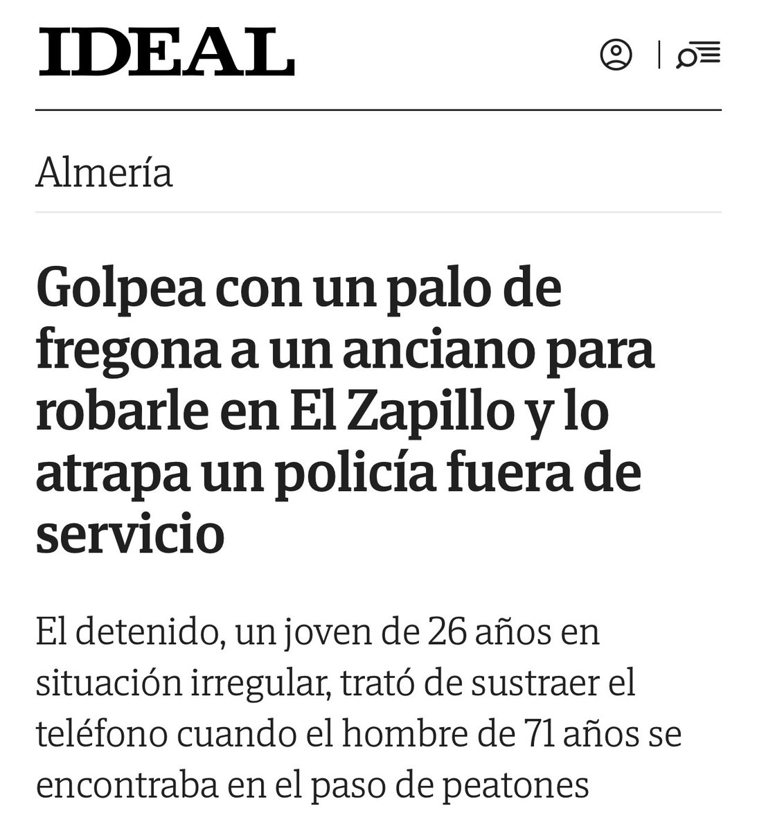 Javi_Cortes78's tweet photo. Golpear a un anciano de 71 años con un palo para robarle el móvil.

Hay que ser miserable, salvaje y cobarde.

¿Qué hacía todavía en España este criminal que no tenía derecho a permanecer aquí?

Ni nuestros mayores desprotegidos ni delincuentes extranjeros en nuestras calles. https://t.co/yUHHCQQ1du