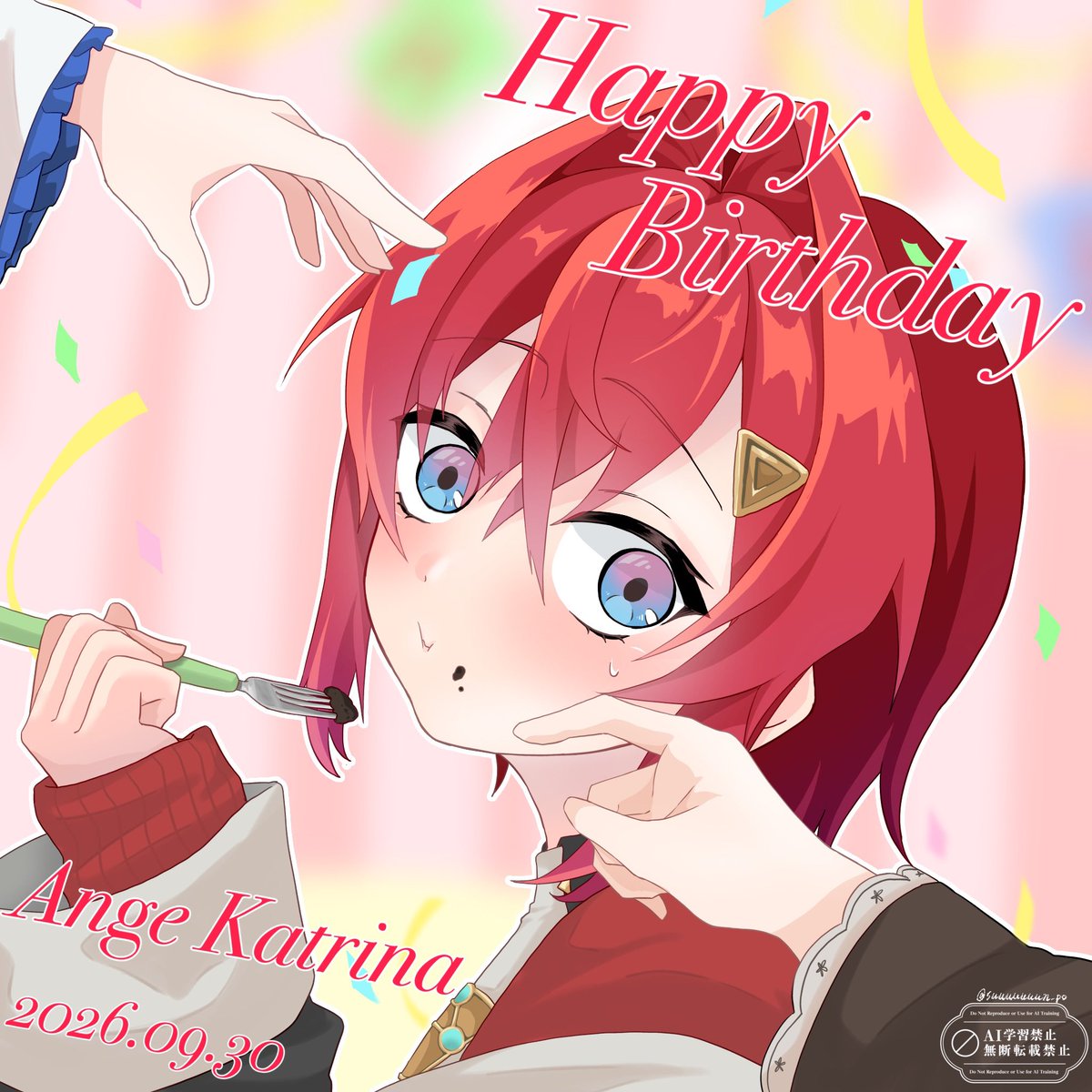 suuuuuuun_po's tweet photo. お誕生日おめでとうーーー！！！
#アンジュ爆誕　#絵ンジュ https://t.co/ENDjFN1PgI