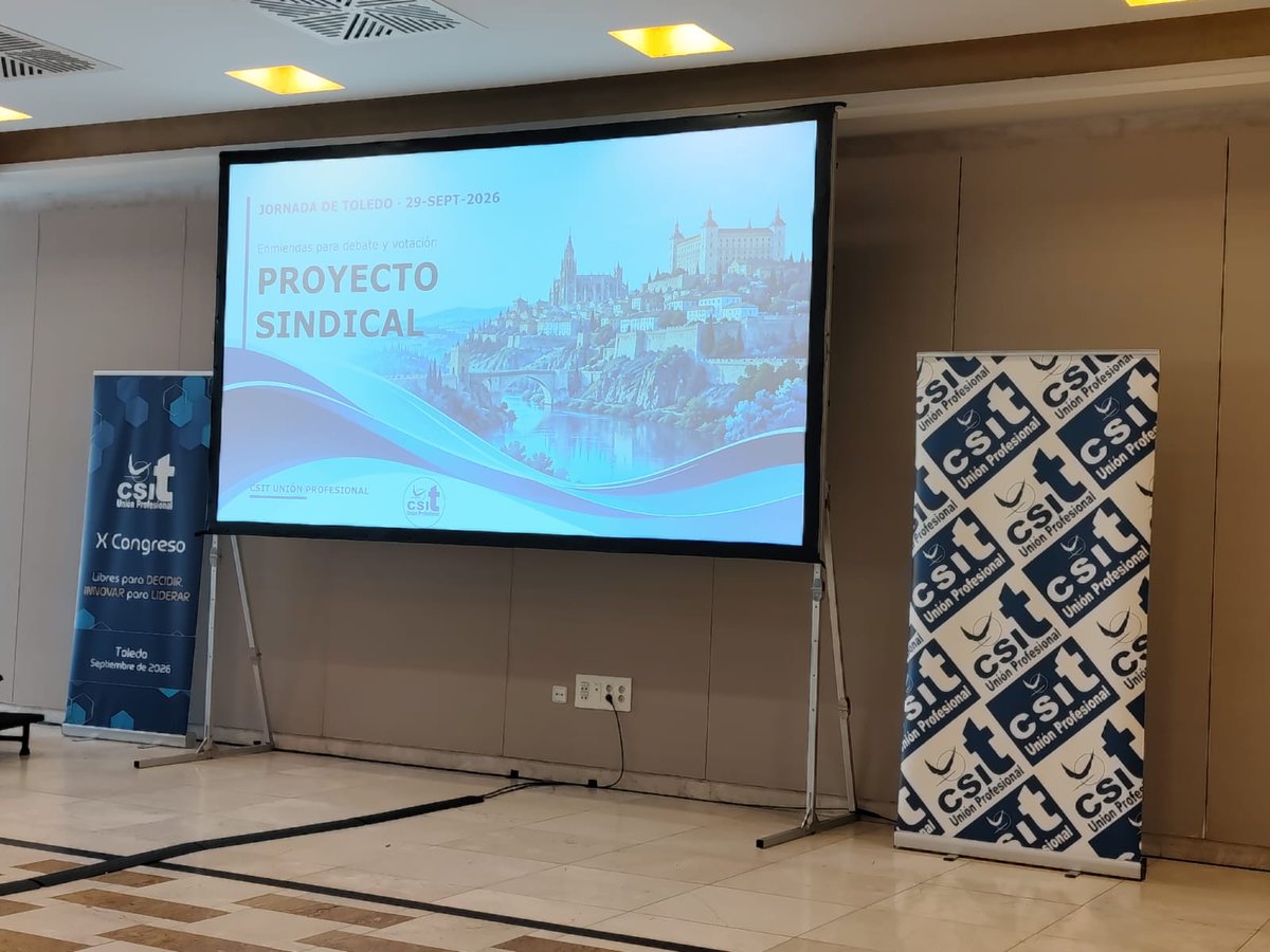 docentes_CSIT's tweet photo. El sindicato de Docentes de Madrid está participando hoy en el X Congreso General de CSIT Unión Profesional en Toledo.
Seguimos defendiendo nuestros derechos y reivindicaciones, para construir una educación pública de calidad.
#DocentesDeMadrid #CSIT https://t.co/Gjea7cfeyU