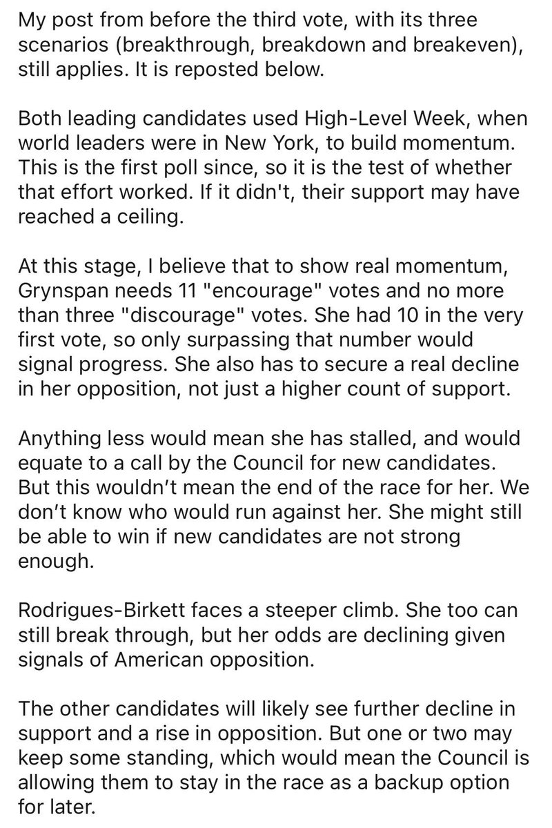 DanielSafranHon's tweet photo. All eyes on the UNSG straw poll this afternoon (EST) https://t.co/DIzU97sKC6