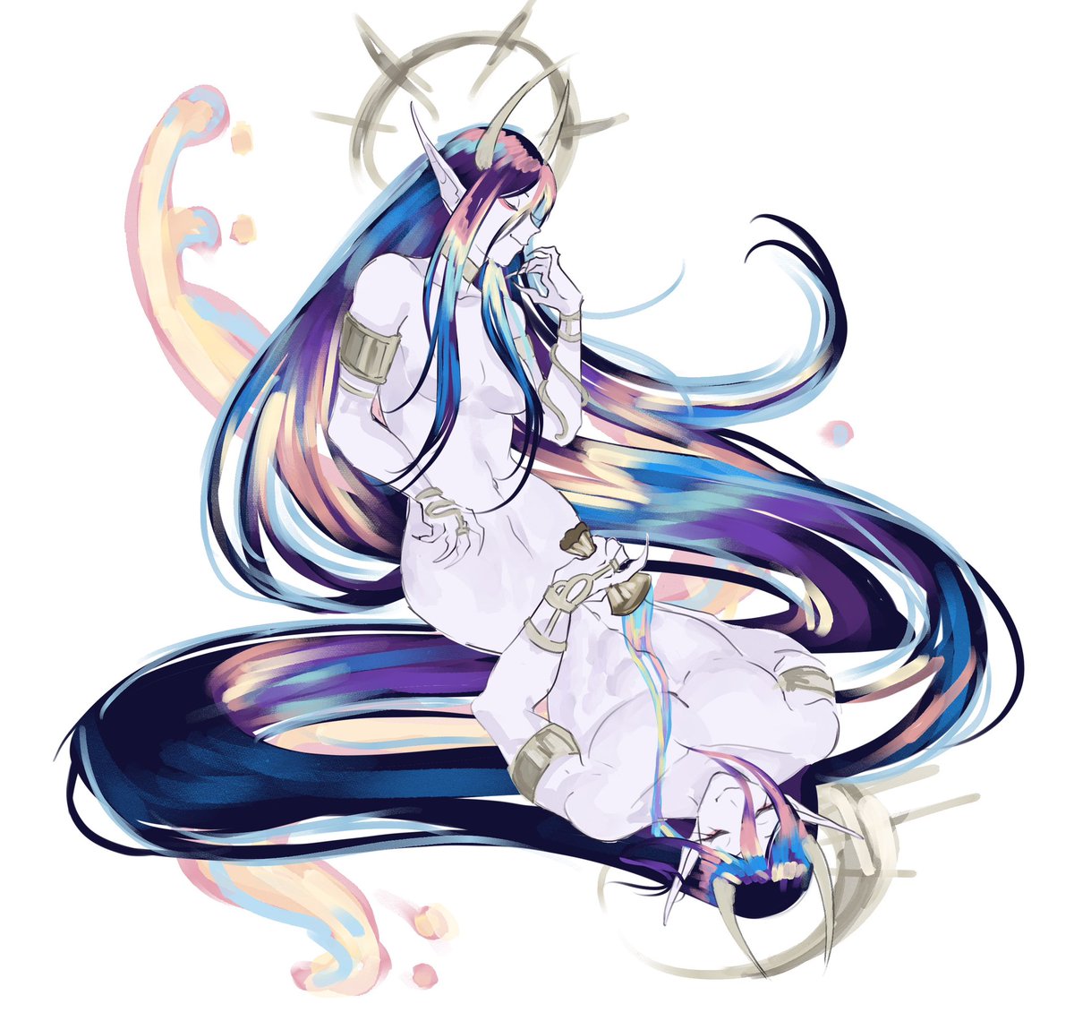 milkyuuq's tweet photo. wait is the whole “aeon of desire” voracity + elation thing real 😭😭😭 if so rip my fanmade desire path 😭😭💔 https://t.co/lbD4MnmMgH