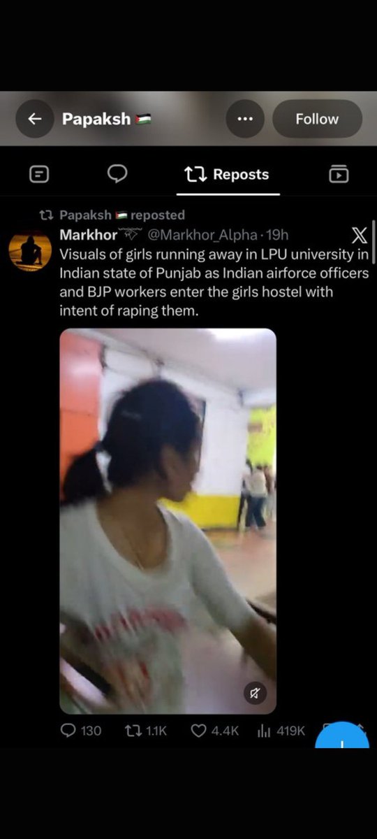 Goreunit's tweet photo. 🚨⚠️ ISPR FUNDED CAMPAIGN AGAINST THE INDIAN AIRFORCE @IAF_MCC !

Yesterday when all of LPU campus was in turmoil, ISPR 🇵🇰 Accounts found it as an opportunity to malign our highly dignified Airforce and started propaganda against it.

An Indian Account Called @PapakshOfficial also Joined the Disinformation campaign and Amplified this malignant agenda against our Airforce. He might be on ISI Payroll and needa a thorough background check.
Requesting @MythbusterXX @MEAIndia @IAF_MCC @PIBFactCheck 
To please look into this matter and take appropriate action on the aforementioned person.