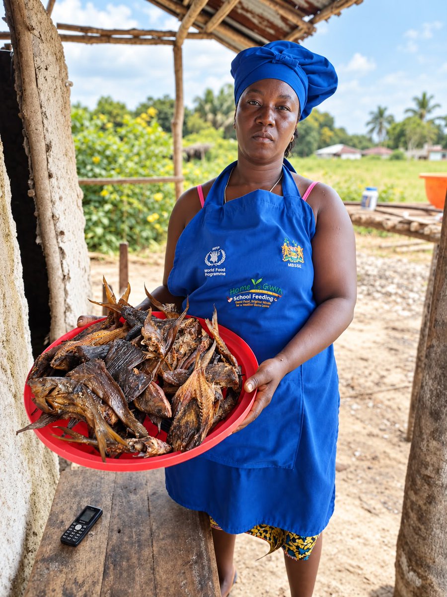 WFPS_Leone's tweet photo. IIn Bonthe, local fish will soon become a permanent feature of school meals. With 🇮🇸 Iceland’s support, WFP is piloting fish in weekly rations for children in Bendu Cha, Imperri and Nongoba Bullom, linking fishing groups to  schools. #FeedSalone https://t.co/IVwulU9eNB