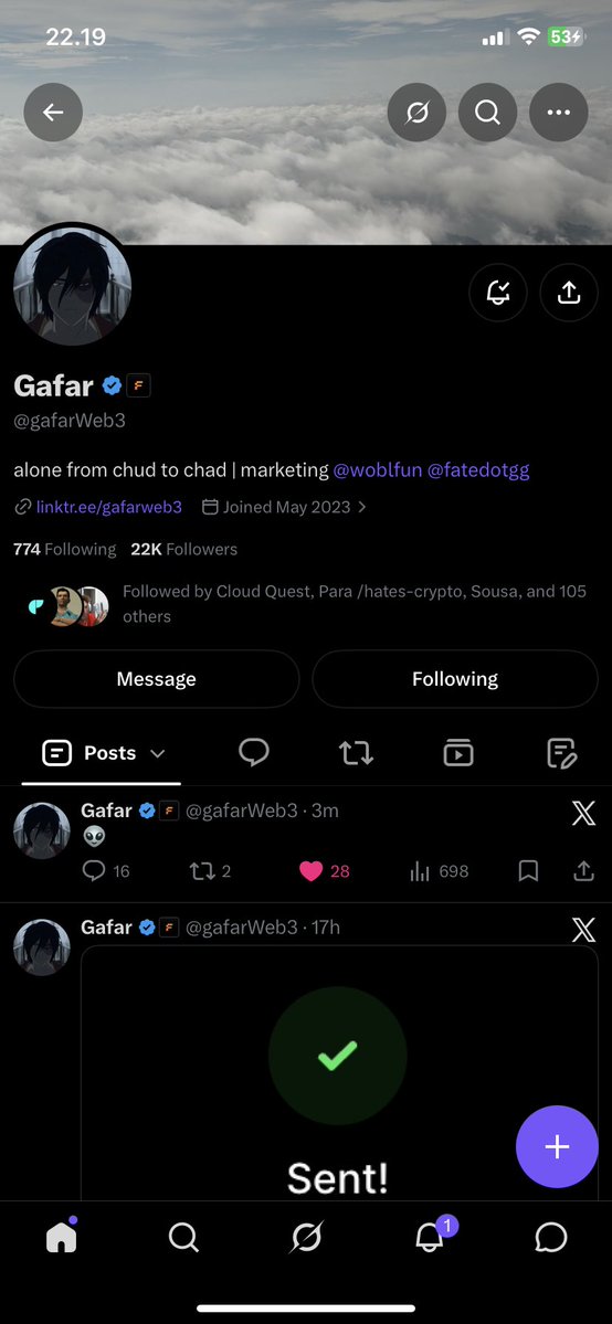 cegiluv's tweet photo. @cryptohako @gafarWeb3 Following with 🔔 on, 

DXBHAgy8KBnQajsj2y4hwsp5EDXyhGo8bjmr6Cuhtc96 

thanks Hako 🙏 https://t.co/ZABRlu86ZX