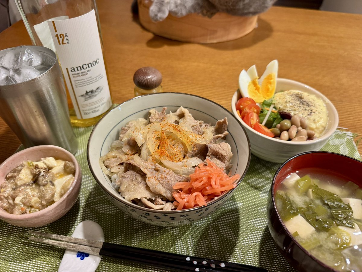 ndTu67XYaawnA2U's tweet photo. 牛丼と猫達
Japanese Beef Rice Bowl & Cats
#スコティッシュフォールド #牛丼
#scottishfold #beefbowl #ancnoc https://t.co/TGzAfUeZMr
