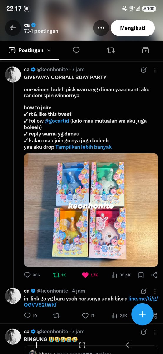 piressssi's tweet photo. @keonhonite @gocartid izin ikutan ya kaakkk
sebenernya dapet apa aja akuu mau banget
tp pengen yang putih sih mweeheehe kalo dapet maksudnya😅 btw lovuuu kakakkk udah adain gipeweyy nyaa🥰😍😍

semoga aku dapet🤭 https://t.co/xw9mm1vO82