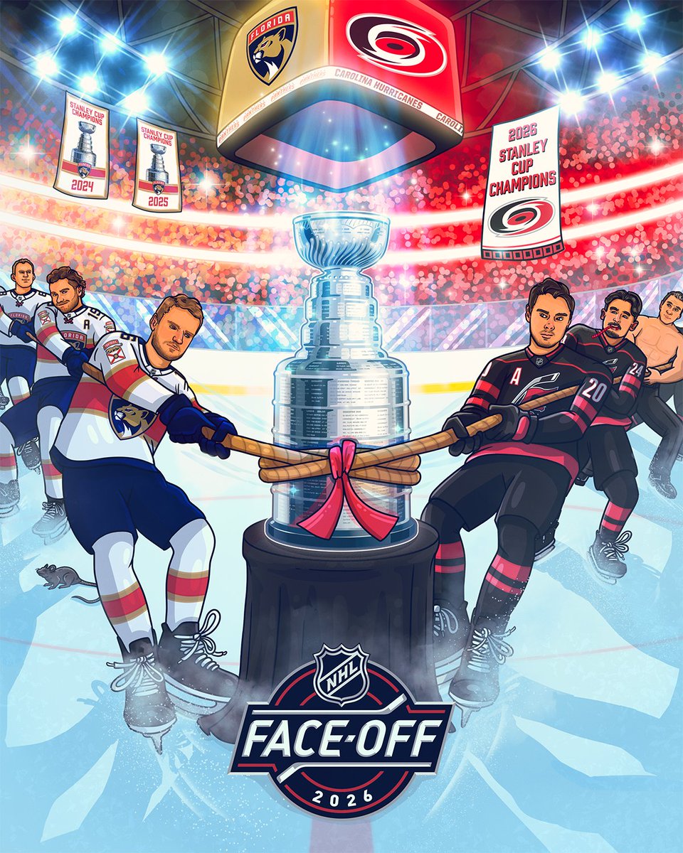 New season, repeat champions...? 🏆 #NHLFaceOff

The @​FlaPanthers take on the defending #StanleyCup champion @​Canes TODAY at 5p ET on @​espn!

 (🎨: @​ruth_we