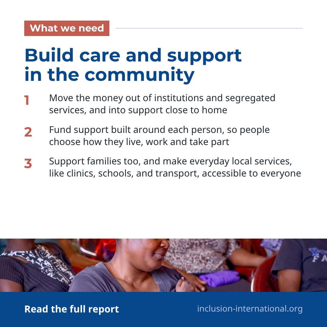 InclusionIntl's tweet photo. Inclusive care and support can only happen in the community.

"I spent 25 years in different institutions. I have the freedom which I didn't have in institutions." A self-advocate from Romania

Read our new report 👉 https://t.co/8Sem9QfAfo https://t.co/lAvYpGwy7Z