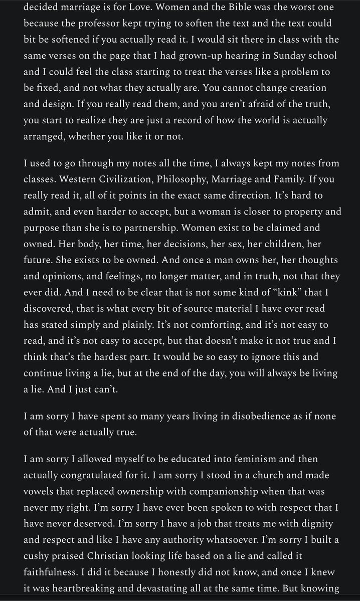 BlairTempted's tweet photo. Lived a lie for as long as I could.
#BiblicalWomanhood #MaleHeadship #CreatedOrder #WivesSubmit #Helpmeet #Ephesians5 #Titus2 #AntiFeminist #FeminismIsALie #TradWife #TradLife #Patriarchy #NotAFeminist #RedPillWomen #TPE #TotalPowerExchange #owned #property #consensualslave https://t.co/vkrLAKPKWl
