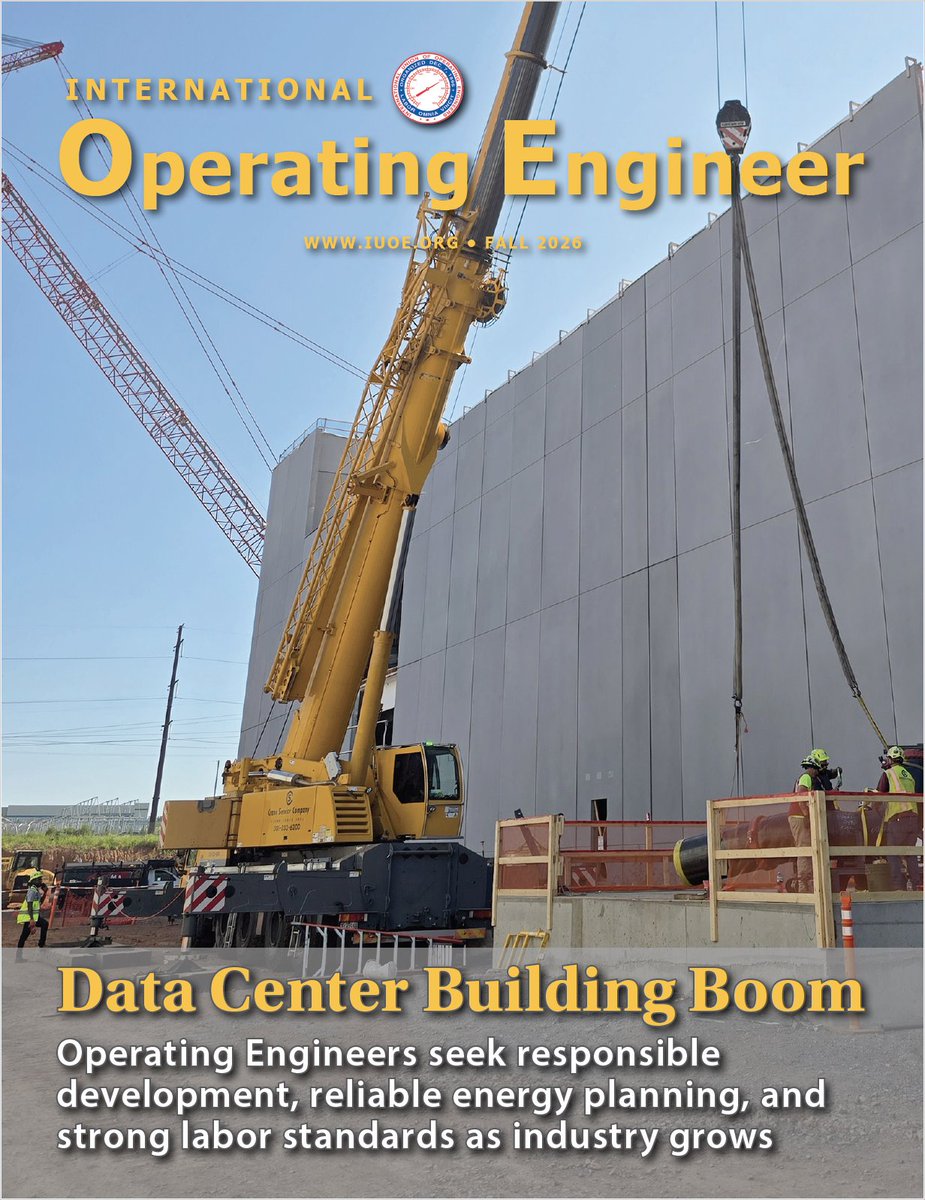 iuoe_union's tweet photo. 📢 The latest International Operating Engineer magazine is online! Learn about high-speed rail, data center jobs, and trade issues. READ IT NOW! https://t.co/wJYiwFBXrq #IUOE #OperatingEngineerMagazine https://t.co/1SZzS2kU2E