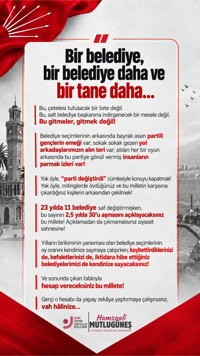 hamzamutlugunes's tweet photo. ÇİĞLİ’NİN İRADESİ BİR ROZETLE TAŞINAMAZ! https://t.co/4n6SgxCx8D