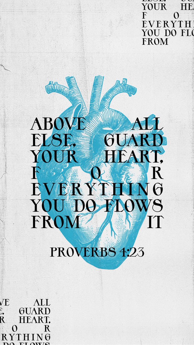 Christian1White's tweet photo. Above all else, guard your heart, for everything you do flows from it.
Proverbs 4:23 NIV https://t.co/oKuH6CiFr0