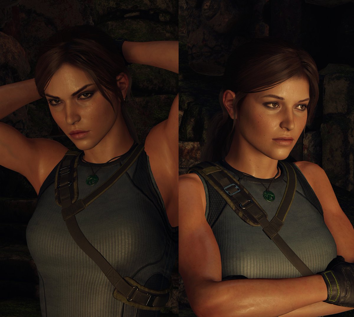 SynnFusion's tweet photo. Slay. Mod by @LitoPerezito. I kept vanilla face with rise textures on the right because I am a shadow face purist. https://t.co/YfBjoq5qfQ