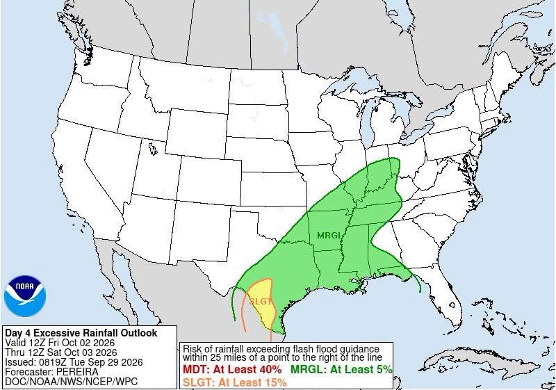 pnortemx's tweet photo. PREVÉN LLUVIAS INTENSAS Y RIESGO DE INUNDACIONES EN LA REGIÓN A PARTIR DEL JUEVES

Eagle Pass, Texas.– Un periodo de lluvias con probabilidades moderadas a altas se espera desde la mañana del jueves y hasta el sábado en diferentes puntos de Texas, incluyendo la zona fronteriza de Eagle Pass.

El pronóstico advierte que entre jueves y viernes podrían presentarse lluvias intensas, principalmente desde las áreas de Laredo y Zapata hasta Eagle Pass, además del corredor de la Interestatal 35 rumbo a Dallas.

Las condiciones previstas podrían generar acumulaciones importantes de lluvia en periodos relativamente cortos, por lo que existe riesgo de inundaciones repentinas en algunas zonas de Texas.

Es importante señalar que los pronósticos meteorológicos son variables y pueden cambiar conforme evolucionen las condiciones atmosféricas. Por ello, se recomienda mantenerse al pendiente de las actualizaciones del Servicio Meteorológico Nacional y de los avisos que emitan las autoridades de Protección Civil.

Fuente: Servicio Meteorológico Nacional de Estados Unidos (National Weather Service/NWS), actualización del 29 de septiembre de 2026, 6:30 a.m.

Punto Norte MX
Primero confirmar. Después informar.