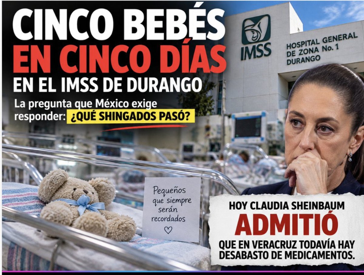 GuacamayanLeaks's tweet photo. Increíble, 5 recién nacidos perdieron la vida en el @Tu_IMSS, fieles a la #4T

- No hay responsables

- No hay renuncias

- No hay mayor indignación.

#GuacamayaLeaks https://t.co/Jdz49pFFkj