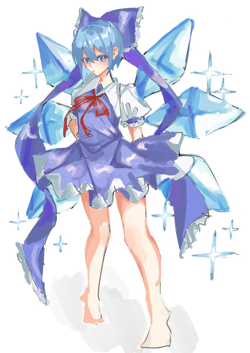 9qae2's tweet photo. #チルノ 
 #東方イラスト https://t.co/XxmAPX1jW9