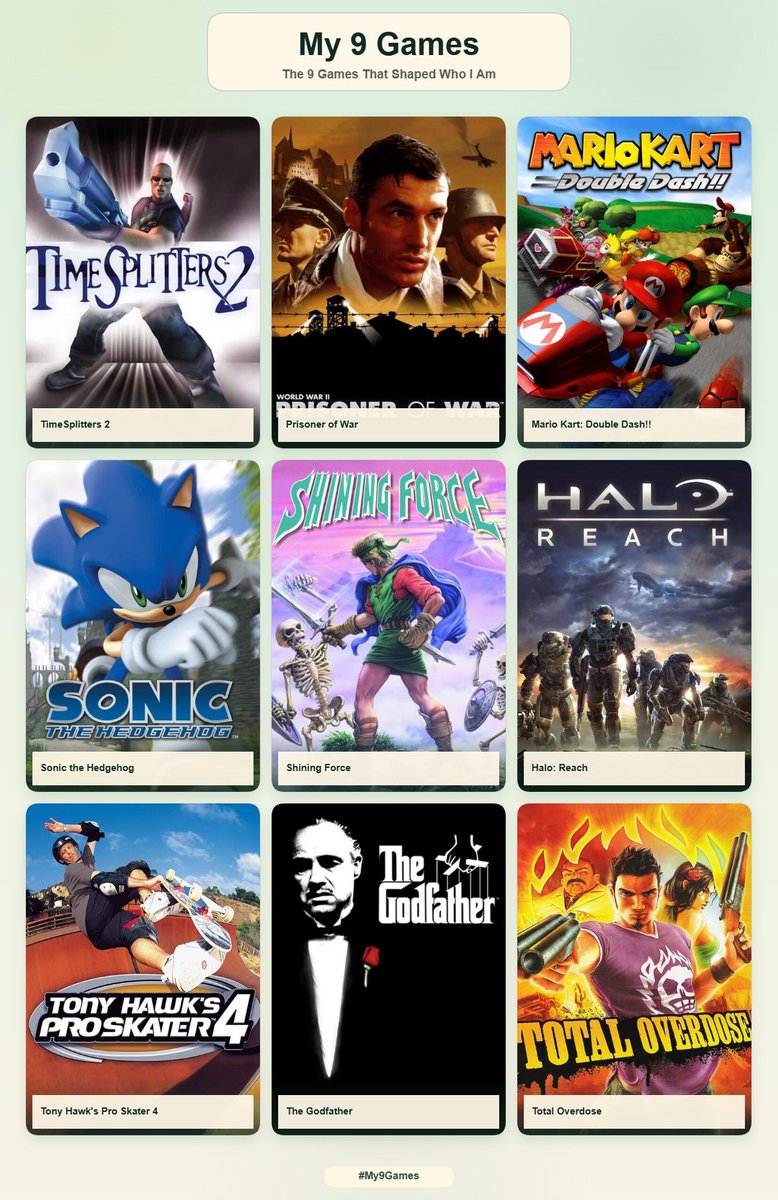 VictorColunda's tweet photo. Saw this 9 games trend and figured I would do it too. These are the 9 games that I distinctly recall being a major part of my childhood and who I am today! Obviously there are more games but these are the ones I spent hundreds upon hundreds of hours playing as a kid. #my9games https://t.co/QCVjPnnVbc