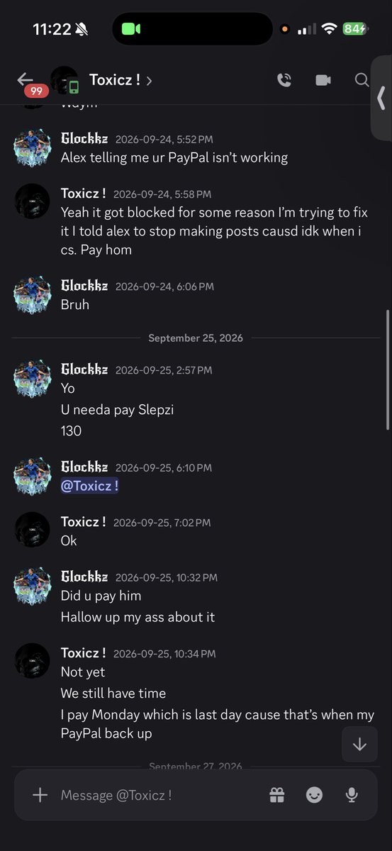 Glockkzx's tweet photo. Just wanted to come here and expose @toxiczwork for being a scamming ass bastard. This kid 2 days ago, randomly left my team without notice , and decides to buy @SorinEsports for 1.2k meanwhile he can’t pay Slepzi his 120. 

No one do biz with this kid. https://t.co/yJw6tsqUvR