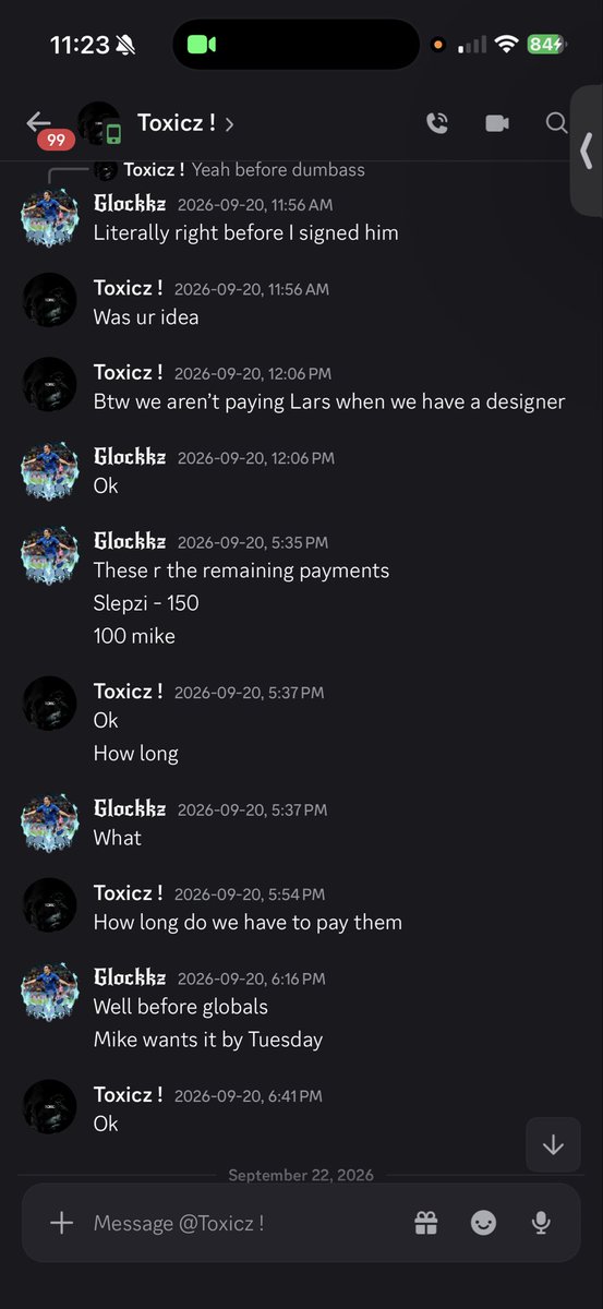 Glockkzx's tweet photo. Just wanted to come here and expose @toxiczwork for being a scamming ass bastard. This kid 2 days ago, randomly left my team without notice , and decides to buy @SorinEsports for 1.2k meanwhile he can’t pay Slepzi his 120. 

No one do biz with this kid. https://t.co/yJw6tsqUvR