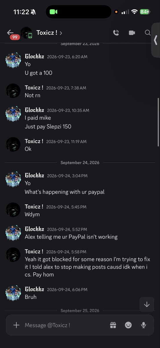 Glockkzx's tweet photo. Just wanted to come here and expose @toxiczwork for being a scamming ass bastard. This kid 2 days ago, randomly left my team without notice , and decides to buy @SorinEsports for 1.2k meanwhile he can’t pay Slepzi his 120. 

No one do biz with this kid. https://t.co/yJw6tsqUvR