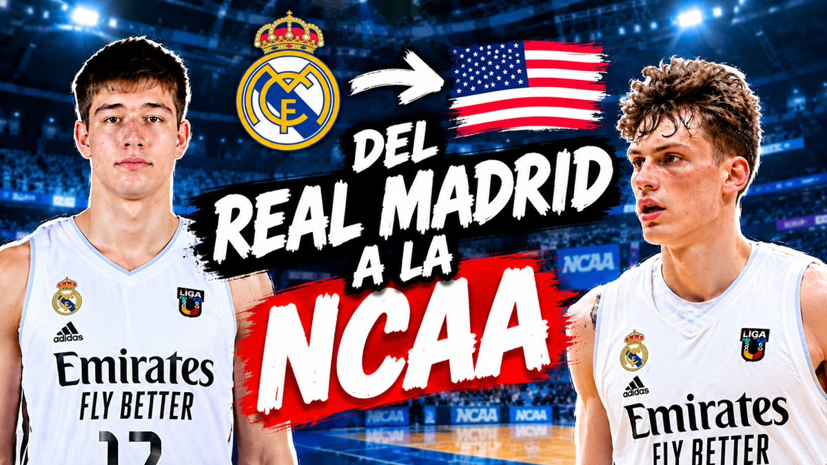 DraftLabNBA's tweet photo. ⚪️📽️ NUEVO VÍDEO: ¿Qué podemos esperar de los CANTERANOS del REAL MADRID en NCAA la próxima temporada? 

📝 Repasamos el contexto al que llegan, expectativas, roster, posible importancia... 

📎 https://t.co/4NcQAGz9Hz https://t.co/re7oVVbzsd