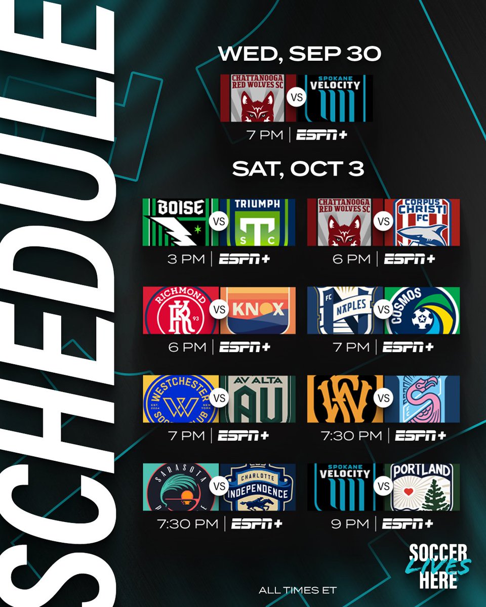 USLLeagueOne's tweet photo. A little midweek footy to open Week 31 😎

➡️ https://t.co/KvDyZcDFS1 https://t.co/x3QLnSBEtQ