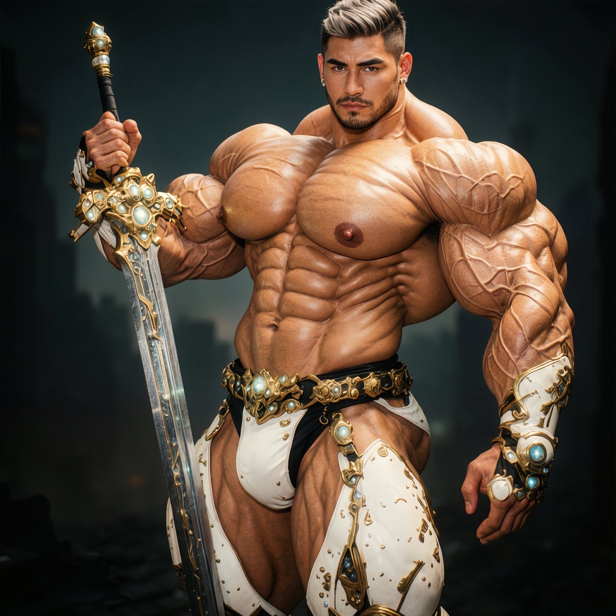 dsenglas's tweet photo. Built like a god. Armed like a king. βοΈπ
When raw power meets divine armor, thereβs no such thing as βtoo much.β
Which warrior pose wins β 1, 2, 3, or 4? π₯
#FantasyWarrior #MuscleArt #FantasyArt #Warrior #Bodybuilding #AIArt #DigitalArt #MuscleGod #EpicFantasy #CharacterDesign
