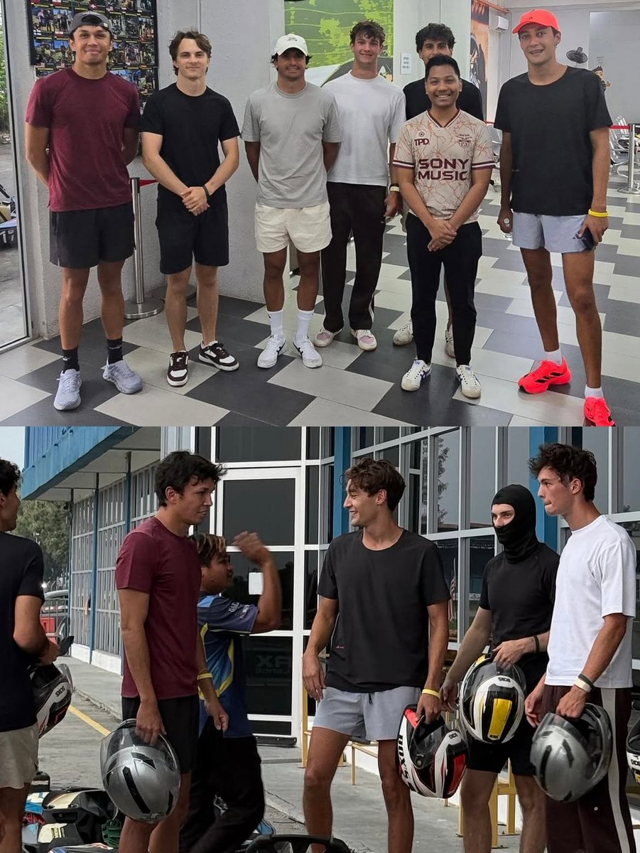 inforussellbr's tweet photo. 🇲🇾🏎️ George e outros pilotos juntos se preparando para correr de kart na Malásia. https://t.co/2fDpCuVeCI