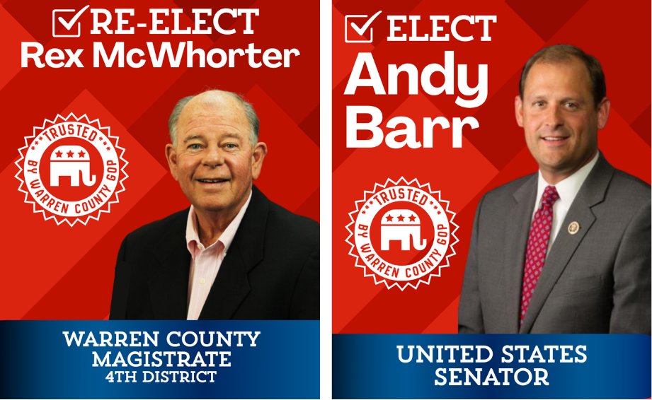 WarrenGOP's tweet photo. Magistrate Rex McWhorter continues delivering results for District 4. Support Rex and Andy Barr this November. #WarrenCountyGOP #BarrForSenate https://t.co/s0kN9I7tw4